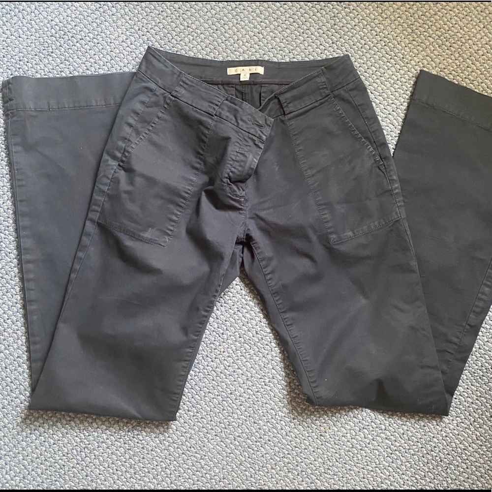 Cabi cotton blue fitted bootleg pants